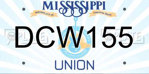 DCW155 Mississippi License Plate
