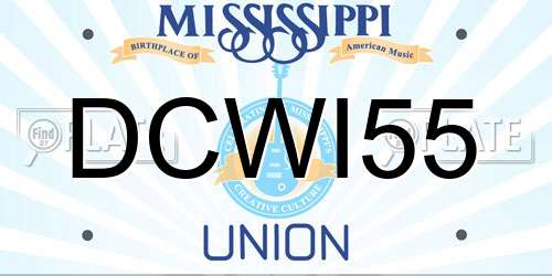 DCWI55 Mississippi License Plate