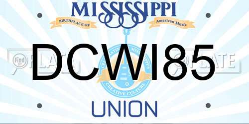 DCWI85 Mississippi License Plate