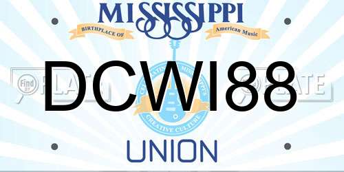 DCWI88 Mississippi License Plate