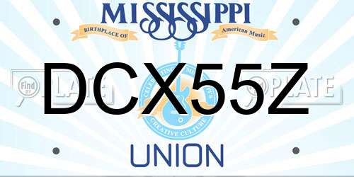 DCX55Z Mississippi License Plate