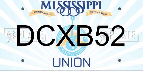 DCXB52 Mississippi License Plate