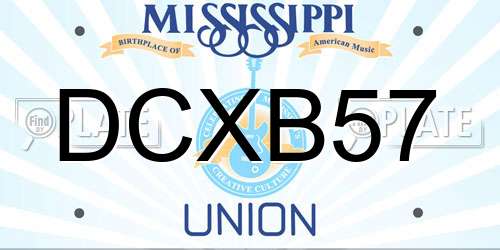DCXB57 Mississippi License Plate