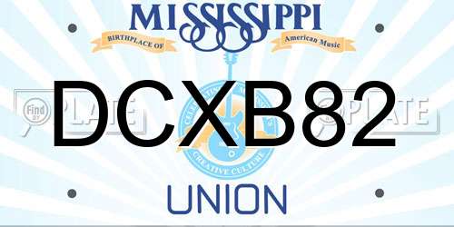 DCXB82 Mississippi License Plate