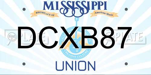 DCXB87 Mississippi License Plate