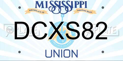 DCXS82 Mississippi License Plate