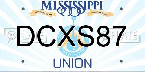 DCXS87 Mississippi License Plate