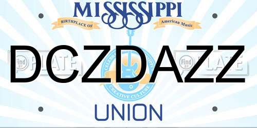 DCZDAZZ Mississippi License Plate
