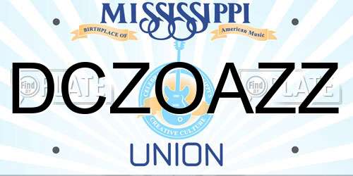 DCZOAZZ Mississippi License Plate