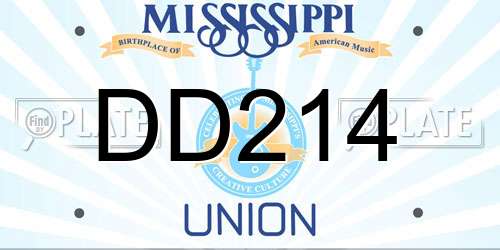 DD214 Mississippi License Plate