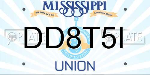 DD8T5I Mississippi License Plate