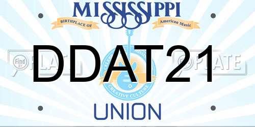 DDAT21 Mississippi License Plate