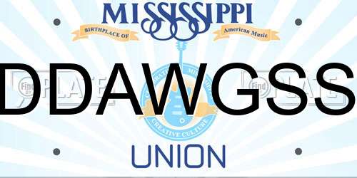 DDAWGSS Mississippi License Plate