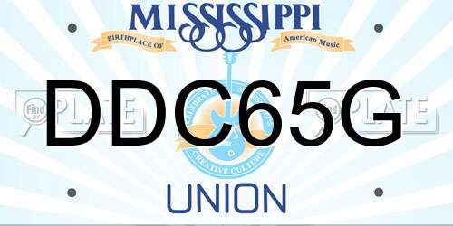 DDC65G Mississippi License Plate