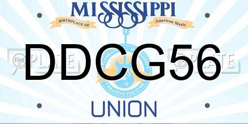 DDCG56 Mississippi License Plate