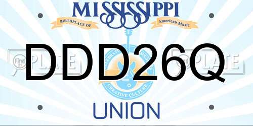 DDD26Q Mississippi License Plate