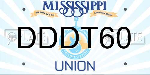 DDDT60 Mississippi License Plate