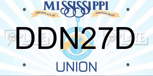 DDN27D Mississippi License Plate