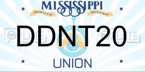 DDNT20 Mississippi License Plate