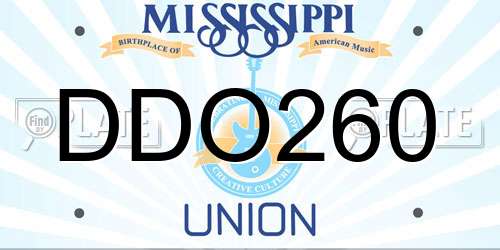 DDO260 Mississippi License Plate