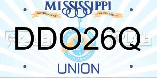 DDO26Q Mississippi License Plate