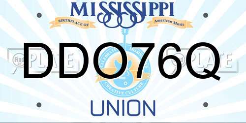 DDO76Q Mississippi License Plate