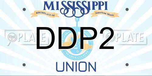 DDP2 Mississippi License Plate