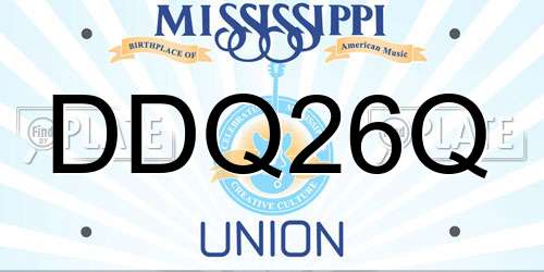 DDQ26Q Mississippi License Plate