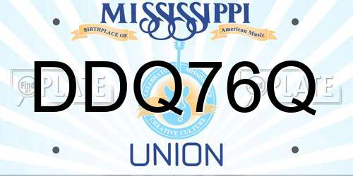 DDQ76Q Mississippi License Plate
