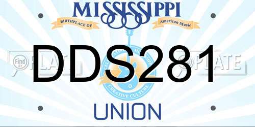 DDS281 Mississippi License Plate