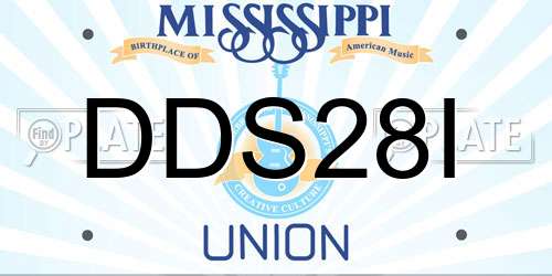 DDS28I Mississippi License Plate