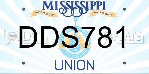 DDS781 Mississippi License Plate