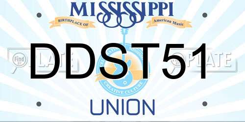 DDST51 Mississippi License Plate