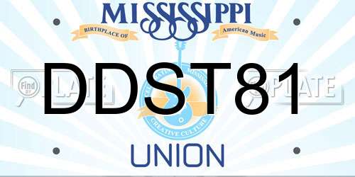 DDST81 Mississippi License Plate