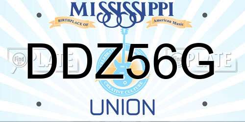 DDZ56G Mississippi License Plate