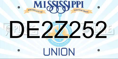 DE2Z252 Mississippi License Plate