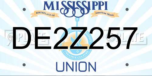 DE2Z257 Mississippi License Plate