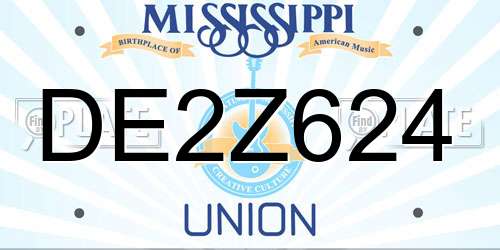 DE2Z624 Mississippi License Plate