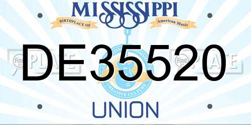 DE35520 Mississippi License Plate