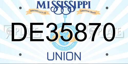 DE35870 Mississippi License Plate