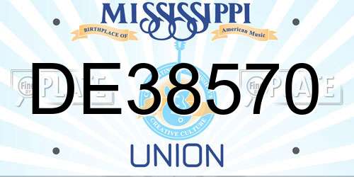 DE38570 Mississippi License Plate