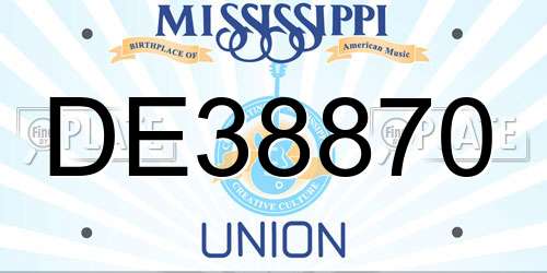 DE38870 Mississippi License Plate