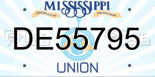 DE55795 Mississippi License Plate