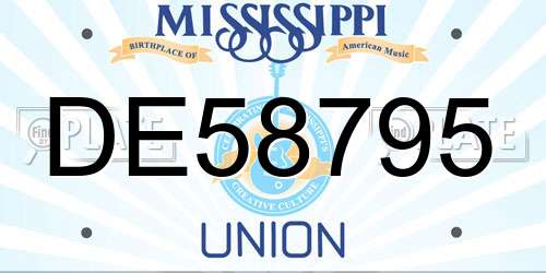 DE58795 Mississippi License Plate