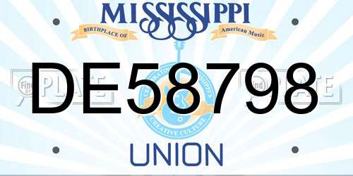 DE58798 Mississippi License Plate