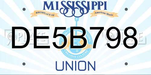 DE5B798 Mississippi License Plate