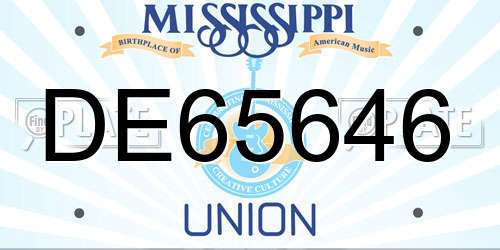 DE65646 Mississippi License Plate