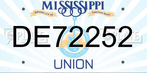 DE72252 Mississippi License Plate