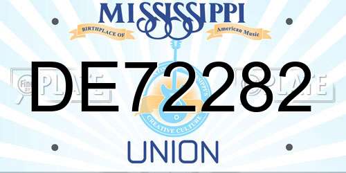 DE72282 Mississippi License Plate