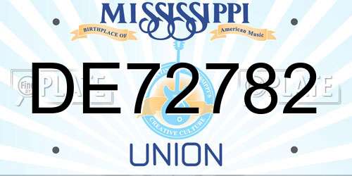 DE72782 Mississippi License Plate